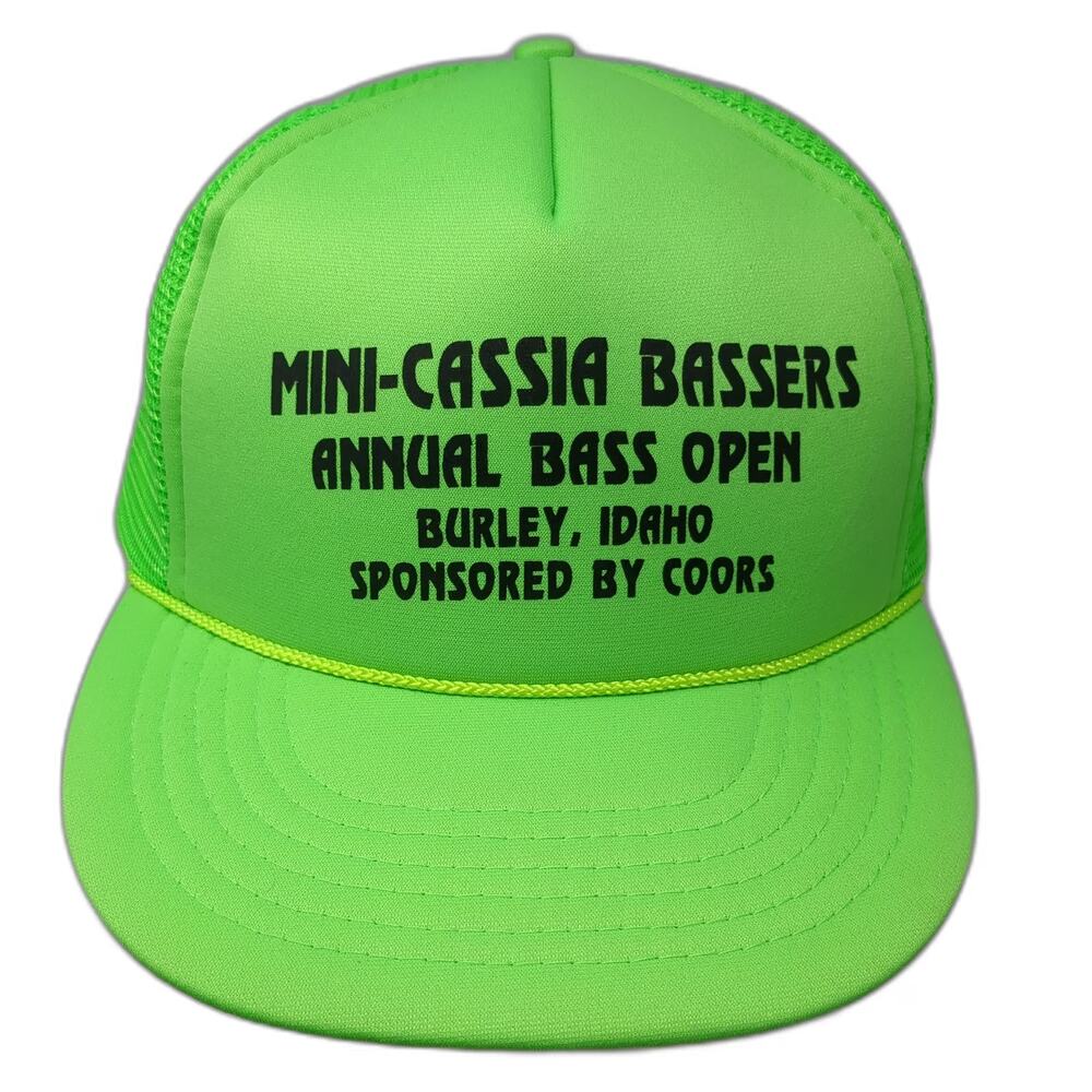 Headmost Trucker Hat Green One Size Mini-Cassia Bassers Coors Burley Idaho Mesh